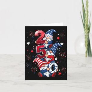 Gnome 250 Years 1776-2026 250th Birthday 4th July Card