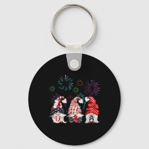 Gnome 4th Of July Independence Day Freedom Day Of  Key Ring