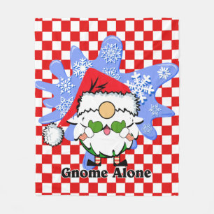 Gnome Alone Funny Christmas Movie Parody Red Green Fleece Blanket