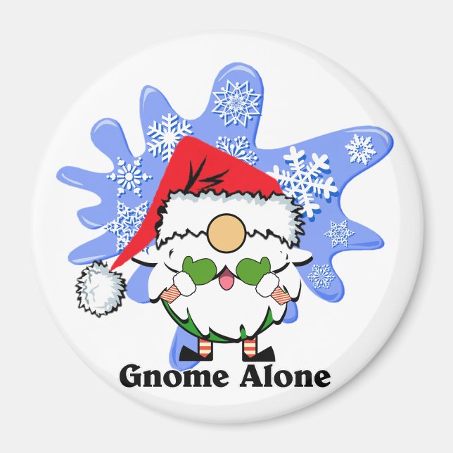 Gnome Alone Funny Christmas Movie Parody Red Green Magnet (Front)