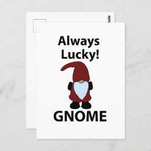 Gnome Always Lucky Gnome Postcard