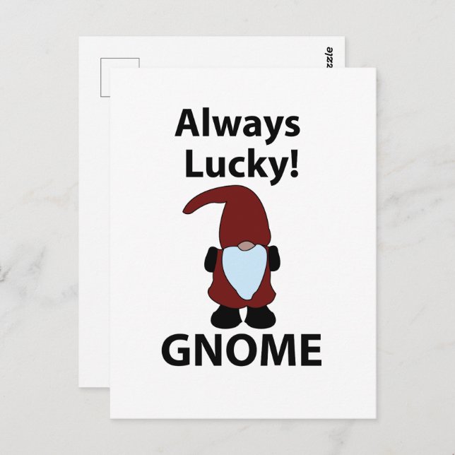 Gnome Always Lucky Gnome Postcard (Front/Back)