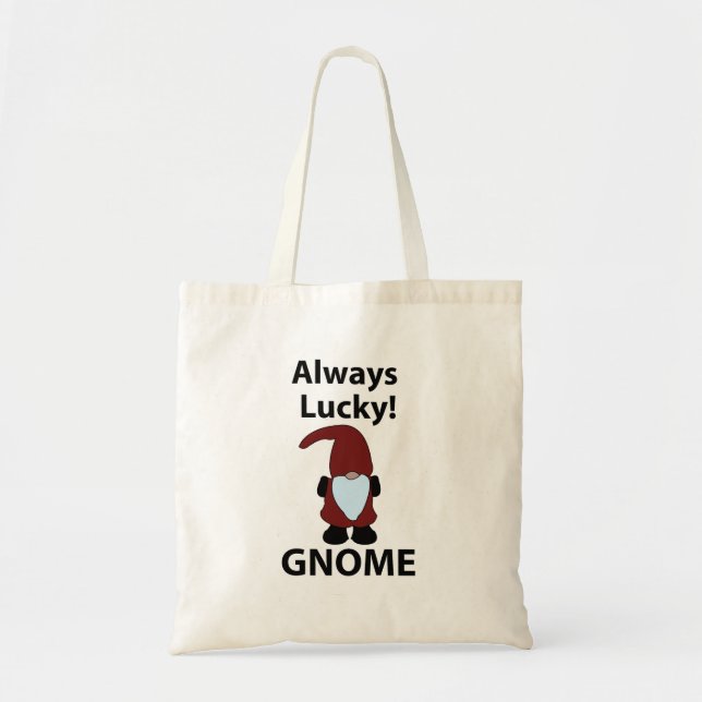 Gnome Always Lucky Gnome Tote Bag (Front)