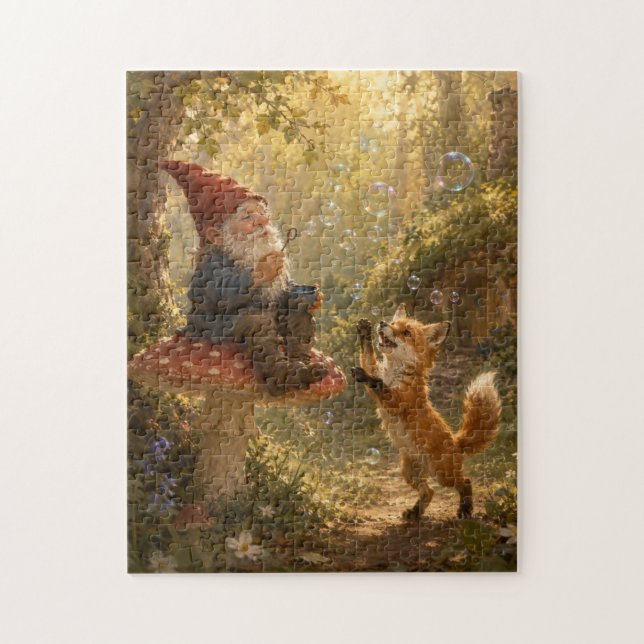Gnome and Fox Jigsaw Puzzle (Vertical)