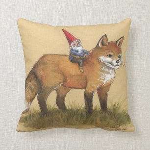 Gnome and Fox Pillow