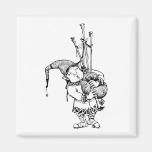 Gnome and His Bagpipes Magnet