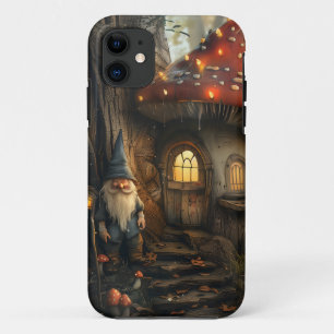 Gnome and mushroom house design iPhone 11 case