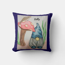 Gnome and Mushroom kid's pillow