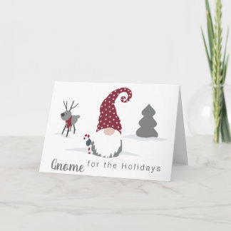Gnome and Reindeer Scandinavian Tomte design Card