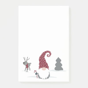 Gnome and Reindeer Scandinavian Tomte design Post-it Notes