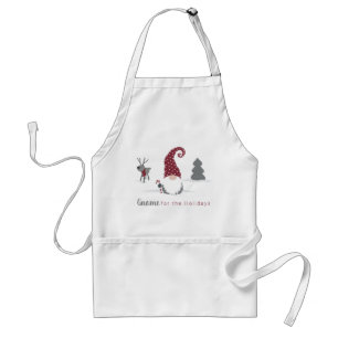 Gnome and reindeer Scandinavian Tomte design Standard Apron
