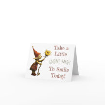 Gnome and Sunflower Greeting Card