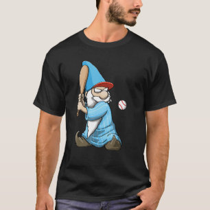 Gnome Base Ball Little   Women Love Base Ball Play T-Shirt
