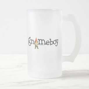 Gnome Boy Frosted Glass Beer Mug