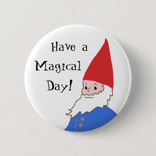 Gnome Button - Magical Day (Front)