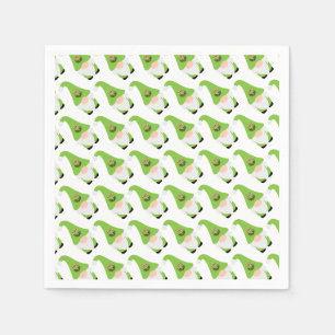 Gnome Candy Cane Heart Christmas Festive Fun Napkin