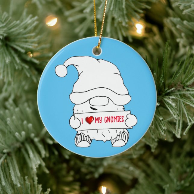 Gnome Christmas Ceramic Tree Decoration (Tree)