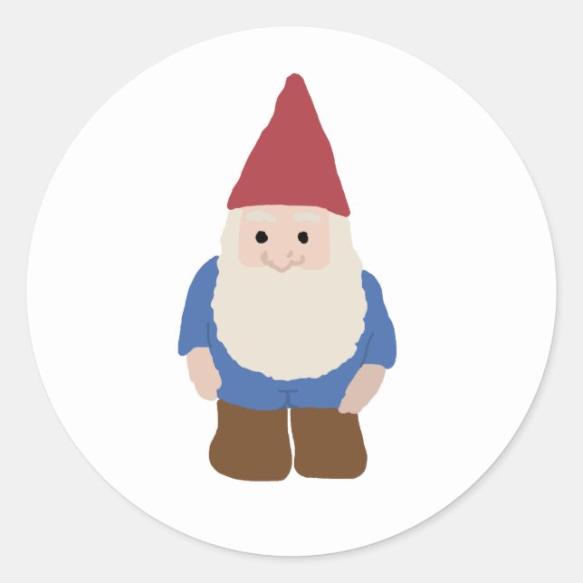 Gnome Christmas Design Classic Round Stick Sticker (Front)