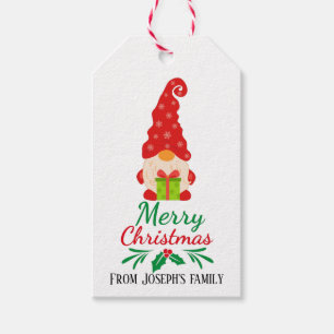 Gnome christmas  gift tags