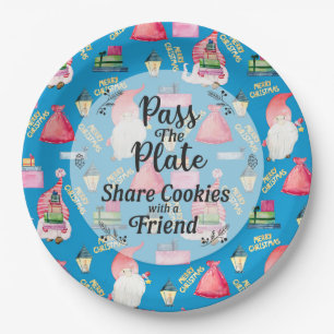 Gnome Christmas Giving Paper Plate