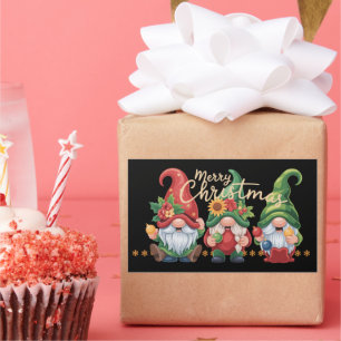 Gnome Christmas Gnomes Merry Christmas Xmas Rectangular Sticker