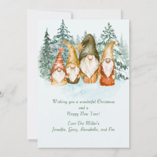 Gnome Christmas Holiday Card