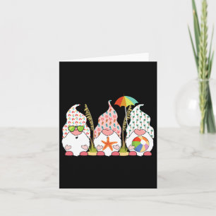 Gnome Christmas In July Cool Summer Tropical Beach Card