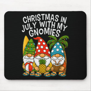 Gnome Christmas In July With My Gnomies Summer Vac Mouse Mat