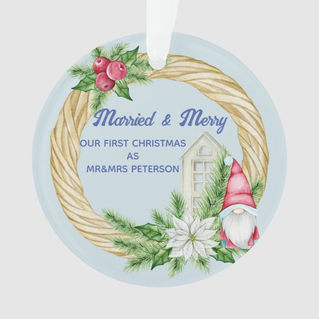 Gnome Christmas Ornament (Front)