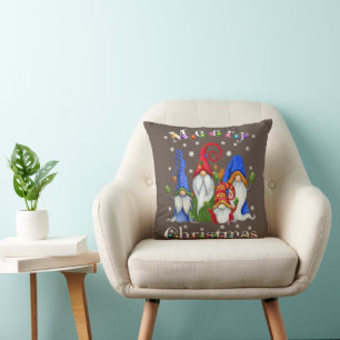 Gnome Christmas Pajamas - Garden Gnome Merry Chris Cushion