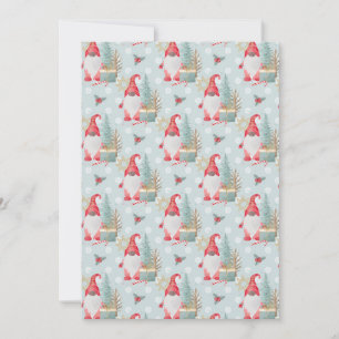 Gnome Christmas Pattern Holiday Card