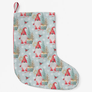 Gnome Christmas Pattern Small Christmas Stocking