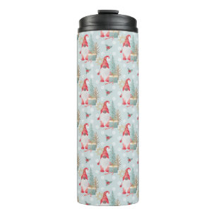 Gnome Christmas Pattern Thermal Tumbler