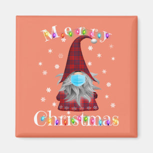Gnome Christmas Pyjamas Face Mask - Garden Gnome Magnet