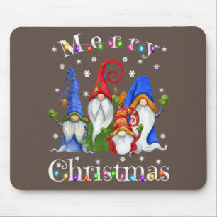 Gnome Christmas Pyjamas - Garden Gnome Merry Chris Mouse Mat