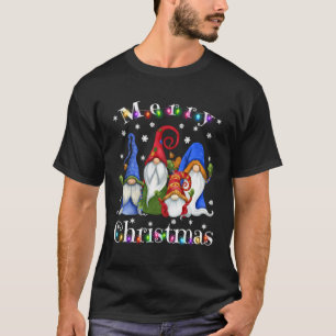 Gnome Christmas Pyjamas Garden Gnome Merry Christm T-Shirt
