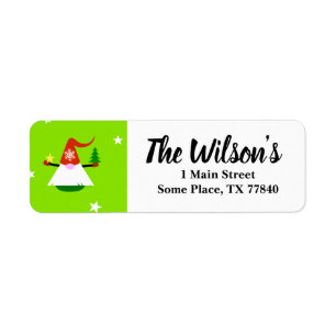 Gnome Christmas Return Address Labels