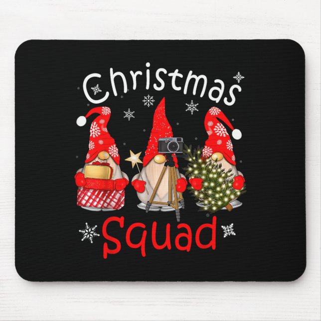 Gnome Christmas Squad Group Matching Christmas Par Mouse Mat (Front)