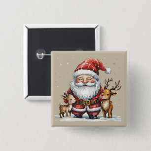 Gnome Christmas Winter Season Gnomes Lover Holiday 15 Cm Square Badge