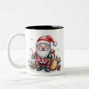 Gnome Christmas Winter Season Gnomes Lover Holiday Two-Tone Coffee Mug