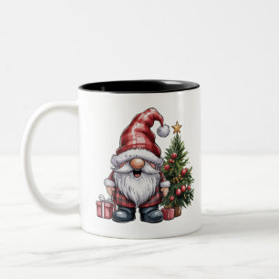 Gnome Christmas Winter Season Gnomes Lover Holiday Two-Tone Coffee Mug