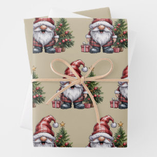 Gnome Christmas Winter Season Gnomes Lover Holiday Wrapping Paper Sheet