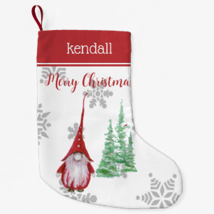 Gnome Custom  Small Christmas Stocking