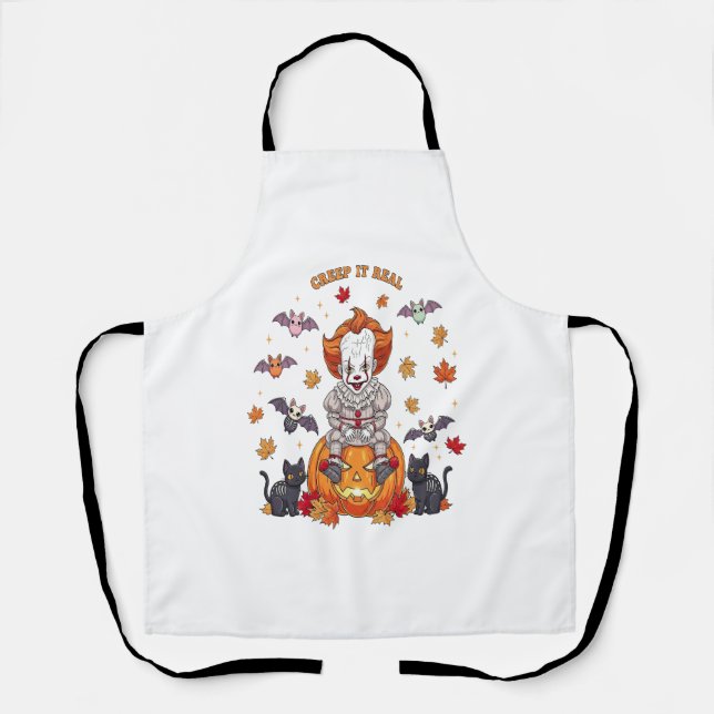 Gnome Cute Pumpkin Halloween Apron (Front)