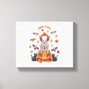 Gnome Cute Pumpkin Halloween Canvas Print