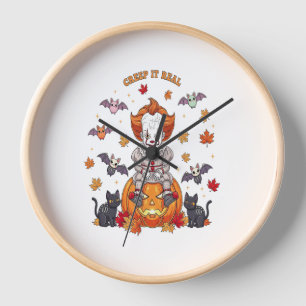 Gnome Cute Pumpkin Halloween Clock