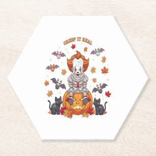 Gnome Cute Pumpkin Halloween Paper Coaster