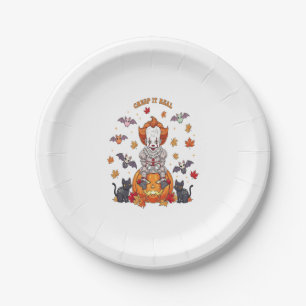 Gnome Cute Pumpkin Halloween Paper Plate