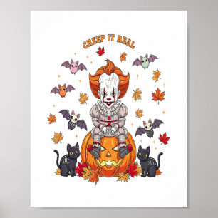 Gnome Cute Pumpkin Halloween Poster