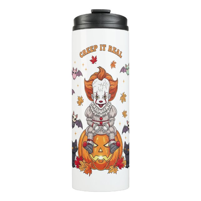 Gnome Cute Pumpkin Halloween Thermal Tumbler (Front)